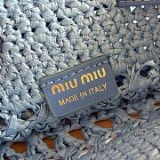 Kitlife Miu Miu Blue Woven Bag 5ND016 20x23cm - 5