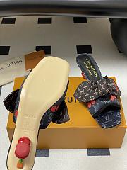 Kitlife Louis Vuitton × TM Cherie Cherry Slides Black Denim - 2
