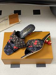 Kitlife Louis Vuitton × TM Cherie Cherry Slides Black Denim - 4