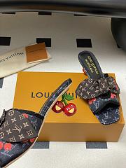 Kitlife Louis Vuitton × TM Cherie Cherry Slides Black Denim - 5