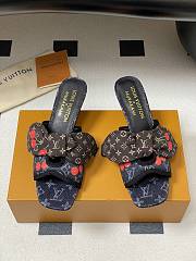 Kitlife Louis Vuitton × TM Cherie Cherry Slides Black Denim - 6