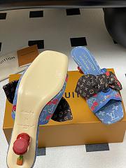 Kitlife Louis Vuitton × TM Cherie Cherry Slides Blue Denim - 5