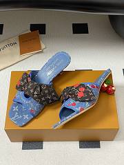 Kitlife Louis Vuitton × TM Cherie Cherry Slides Blue Denim - 4