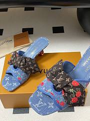 Kitlife Louis Vuitton × TM Cherie Cherry Slides Blue Denim - 3