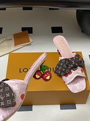 Kitlife Louis Vuitton × TM Cherie Cherry Slides Pink Denim - 6
