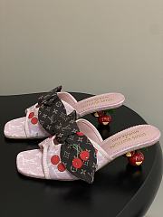 Kitlife Louis Vuitton × TM Cherie Cherry Slides Pink Denim - 4