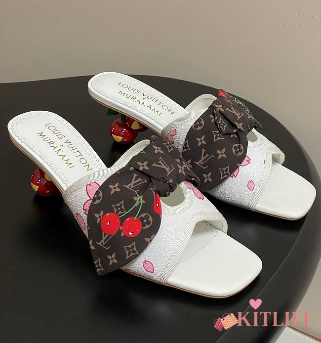 Kitlife Louis Vuitton × TM Cherie Cherry Slides White - 1