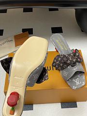 Kitlife Louis Vuitton × TM Cherie Cherry Slides Grey Denim - 5