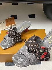 Kitlife Louis Vuitton × TM Cherie Cherry Slides Grey Denim - 4