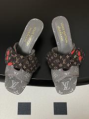 Kitlife Louis Vuitton × TM Cherie Cherry Slides Grey Denim - 3