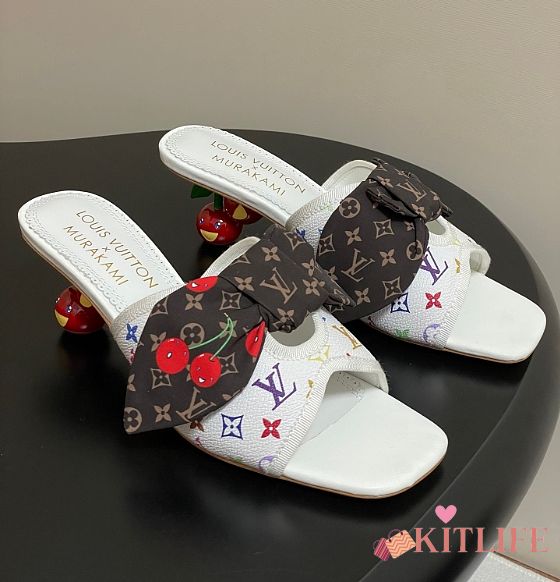 Kitlife Louis Vuitton × TM Cherie Cherry Slides White Multicolor - 1