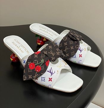 Kitlife Louis Vuitton × TM Cherie Cherry Slides White Multicolor