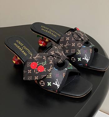 Kitlife Louis Vuitton × TM Cherie Cherry Slides Black Multicolor