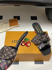 Kitlife Louis Vuitton × TM Cherie Cherry Slides Black Multicolor - 5