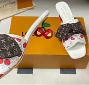 Kitlife Louis Vuitton × TM Cherie Cherry Slides White Red - 4