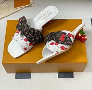 Kitlife Louis Vuitton × TM Cherie Cherry Slides White Red - 5