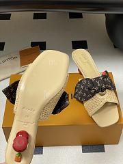 Kitlife Louis Vuitton × TM Cherie Cherry Slides Beige Raffia - 3