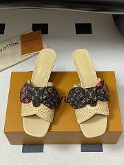 Kitlife Louis Vuitton × TM Cherie Cherry Slides Beige Raffia - 5