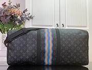 Kitlife Louis Vuitton Bandoulière Keepall 55 Bandoulière Monogram Black & Blue 31x26x55cm - 3