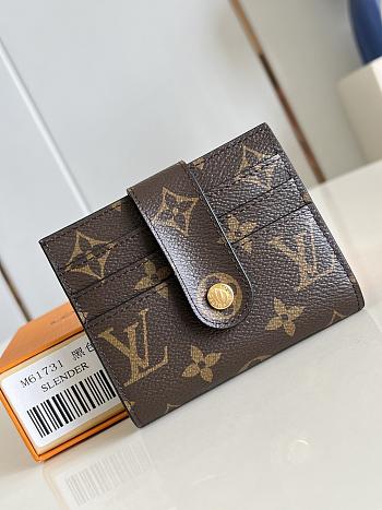Kitlife Louis Vuitton Multifunctional Card Holder Wallet Brown & Black 12x10x5cm