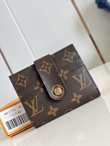 Kitlife Louis Vuitton Multifunctional Card Holder Wallet Brown & Red 12x10x5cm