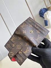 Kitlife Louis Vuitton Multifunctional Card Holder Wallet Brown & Red 12x10x5cm - 6