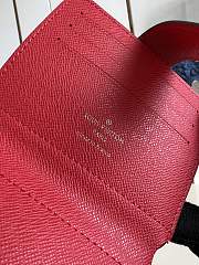 Kitlife Louis Vuitton Multifunctional Card Holder Wallet Brown & Red 12x10x5cm - 3