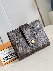 Kitlife Louis Vuitton Multifunctional Card Holder Wallet Brown & Brown 12x10x5cm - 1