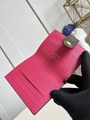 Kitlife Louis Vuitton Multifunctional Card Holder Wallet Brown & Fuchsia 12x10x5cm - 3