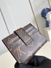 Kitlife Louis Vuitton Multifunctional Card Holder Wallet Brown & Fuchsia 12x10x5cm - 4