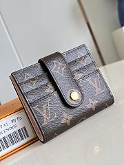 Kitlife Louis Vuitton Multifunctional Card Holder Wallet Brown & Pink 12x10x5cm - 1