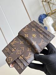 Kitlife Louis Vuitton Multifunctional Card Holder Wallet Brown & Pink 12x10x5cm - 6
