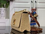 Kitlife Louis Vuitton Twist PM Slim Bag Beige Raffia M14309 15x7x19cm - 5