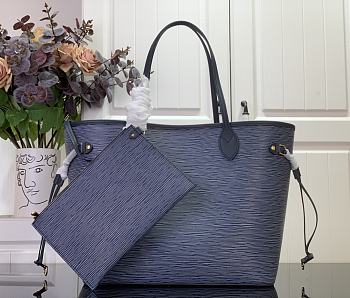 Killife Louis Vuitton Neverfull MM Bag Blue Epi Leather M14856 31x28x14cm