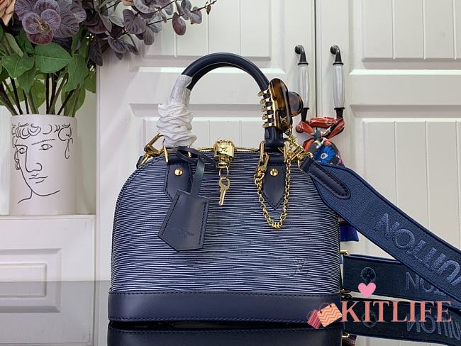 Kitlife Louis Vuitton Alma BB Bag Blue Epi Leather M14853 23.5x17.5x11.5cm - 1