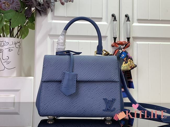 Kitlife Louis Vuitton Cluny Bag Blue Epi Leather M14855 20x16x7.5cm - 1