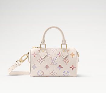 Kitlife Louis Vuitton Nano Speedy Bag Dream Cream M25591 10x7.5x16cm