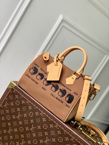 Kitlife Louis Vuitton Nigo Speedy Bag Brown 25x19x15cm