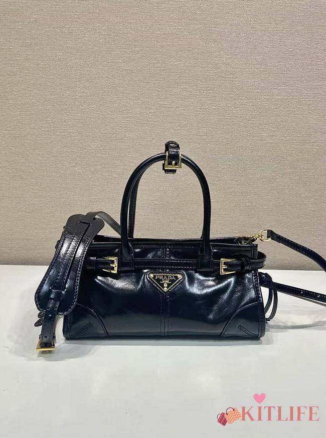 Kitlife Prada Bonnie Black Leather Bag 1BA486 23.5x12x9cm - 1