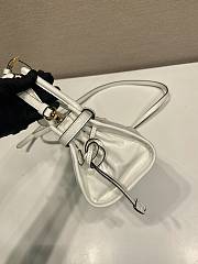 Kitlife Prada Bonnie White Leather Bag 1BA486 23.5x12x9cm - 4