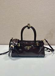 Kitlife Prada Bonnie Dark Brown Leather Bag 1BA486 23.5x12x9cm - 1