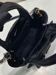 Kitlife Prada Padded Re-Nylon Black Mini Bag With Bow 1BA359 18x15.5x10cm - 2