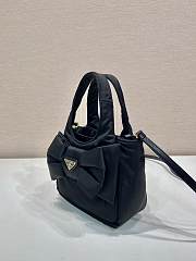 Kitlife Prada Padded Re-Nylon Black Mini Bag With Bow 1BA359 18x15.5x10cm - 4