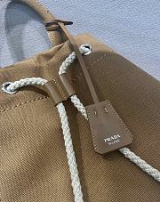 Kitlife Prada Canvas Drawstring Duffel Bag Brown 2VY011 34x55x34cm - 5