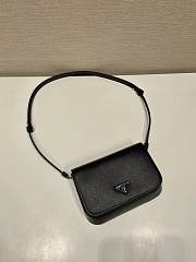 Kitlife Prada Saffiano Black Leather Shoulder Bag 2VD061 18x12.5x2.5cm - 3