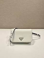 Kitlife Prada Saffiano White Leather Shoulder Bag 2VD061 18x12.5x2.5cm - 1
