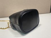 Kitlife Prada Bucket Bag Black Leather 1BC227 15x19x8cm - 6