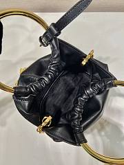Kitlife Prada Bucket Bag Black Leather 1BC227 15x19x8cm - 5