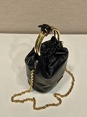Kitlife Prada Bucket Bag Black Leather 1BC227 15x19x8cm - 2