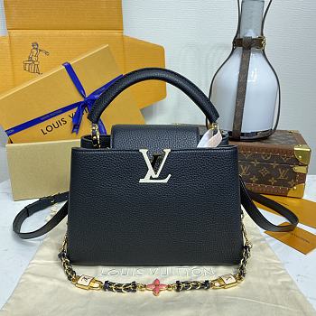 Kitlife Louis Vuitton Capucines BB Bag Black M23950 27x18x9cm